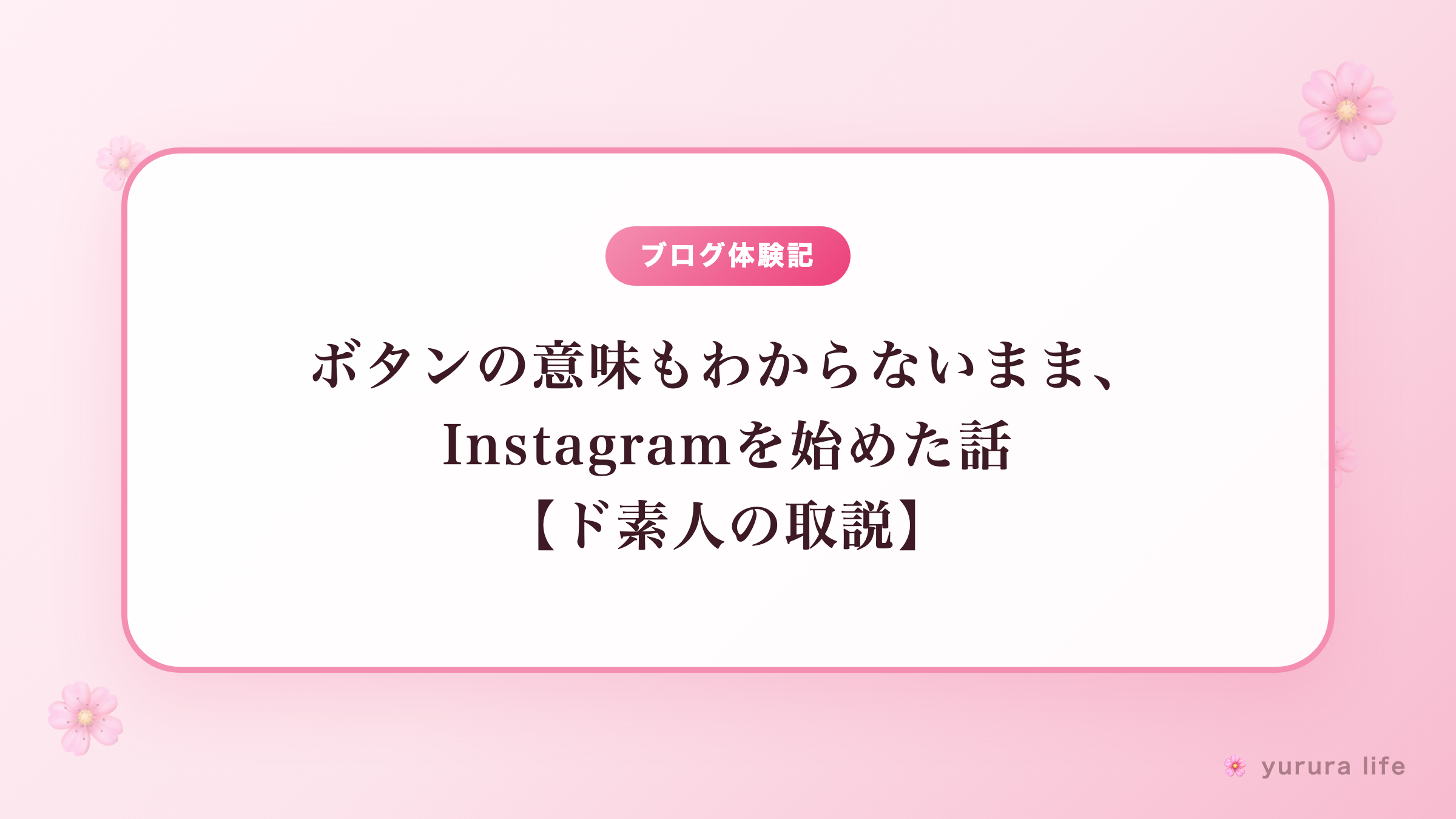 ボタンの意味もわからないまま、Instagramを始めた話【ド素人の取説】